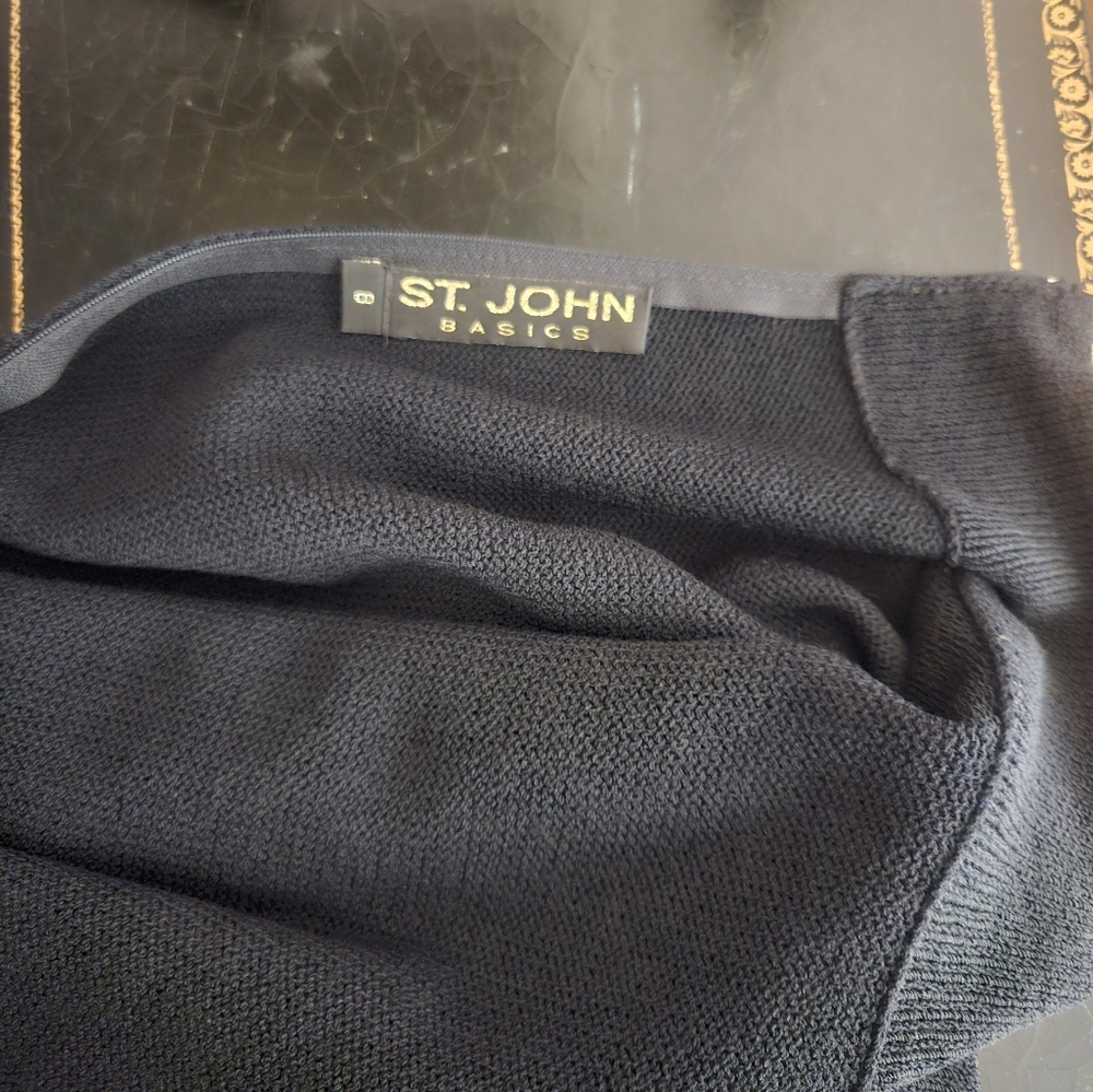 St. John Black Long Sleeve Dress #stjohn - Picture 7 of 8